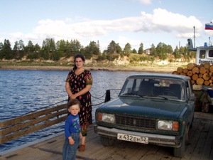 На пароме из Усть-Пинеги через Северную Двину